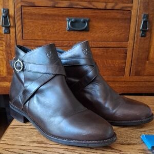 Women's Brown Leather Ankle Boots